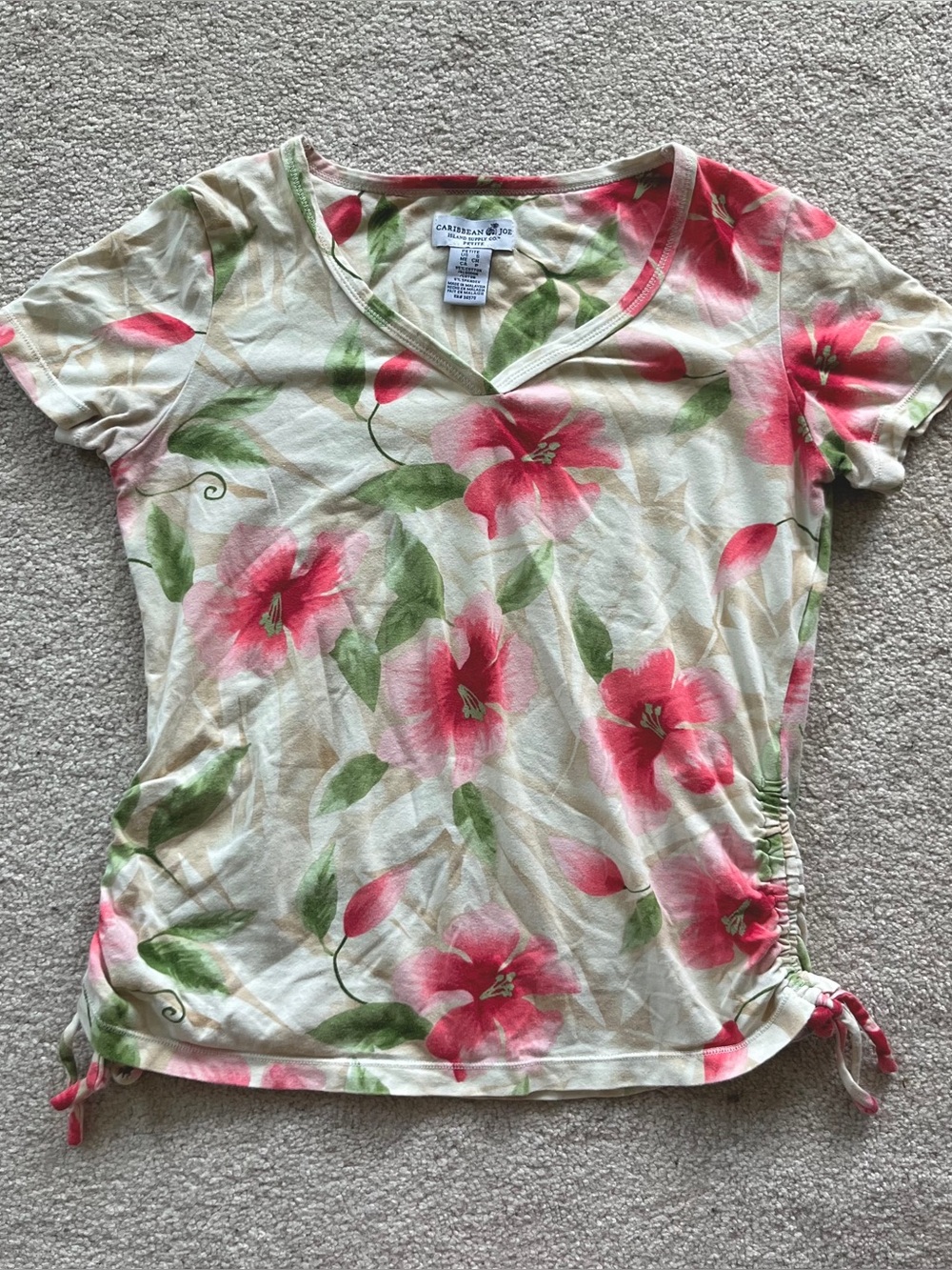 Tropical Floral Patterned T-Shirt